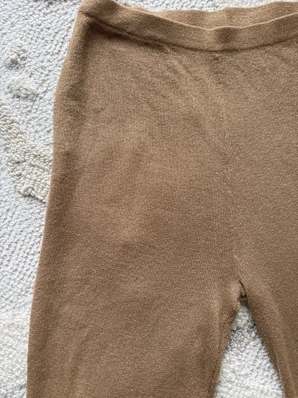 Never Fully Dressed Gold Knitted Flares
