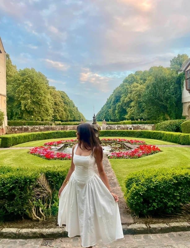 ASOS asos KAIA white corset style poplin dress