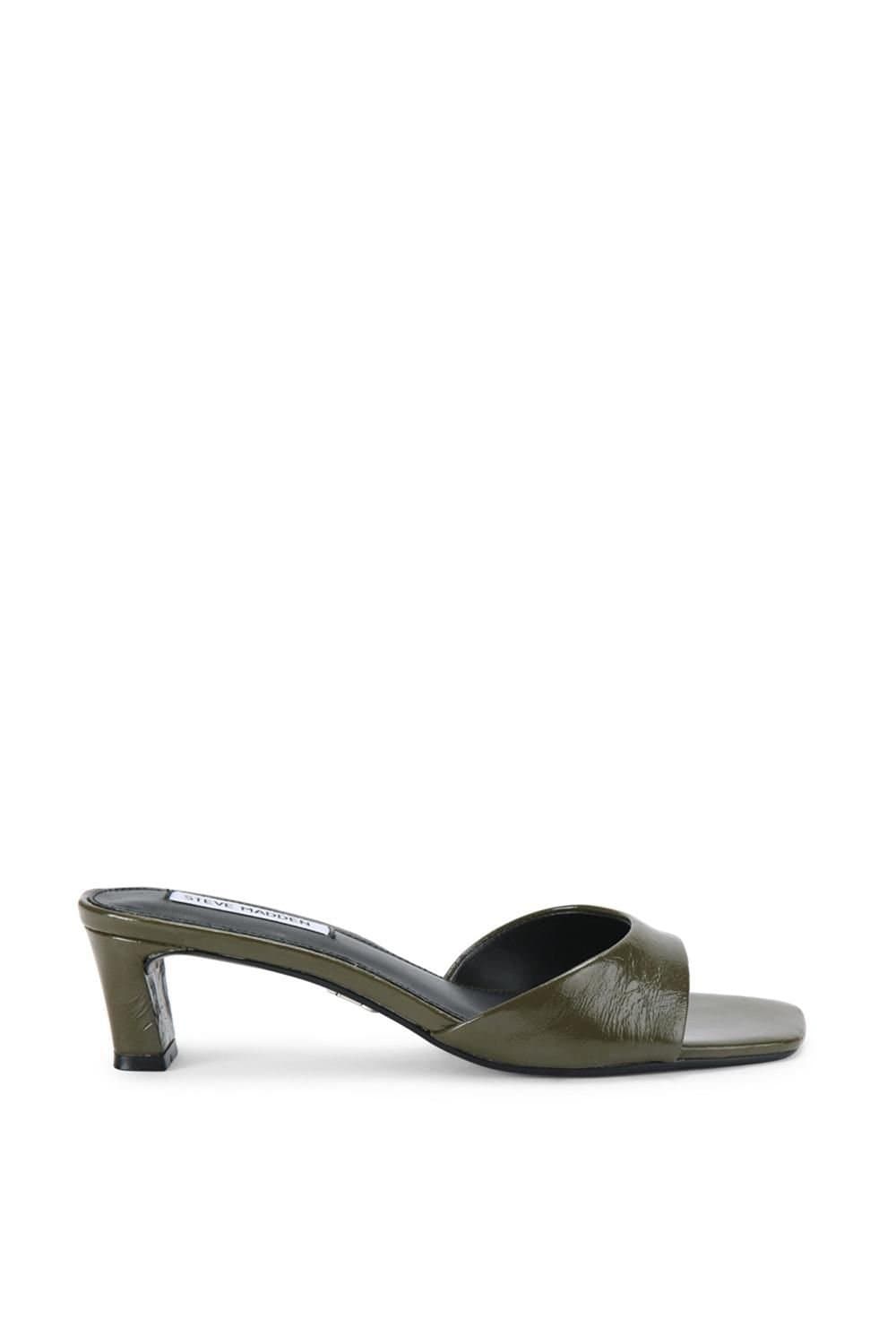 Steve Madden STEVE MADDEN Women's 'Hints Dark Green' Leather Heels in Dark Green