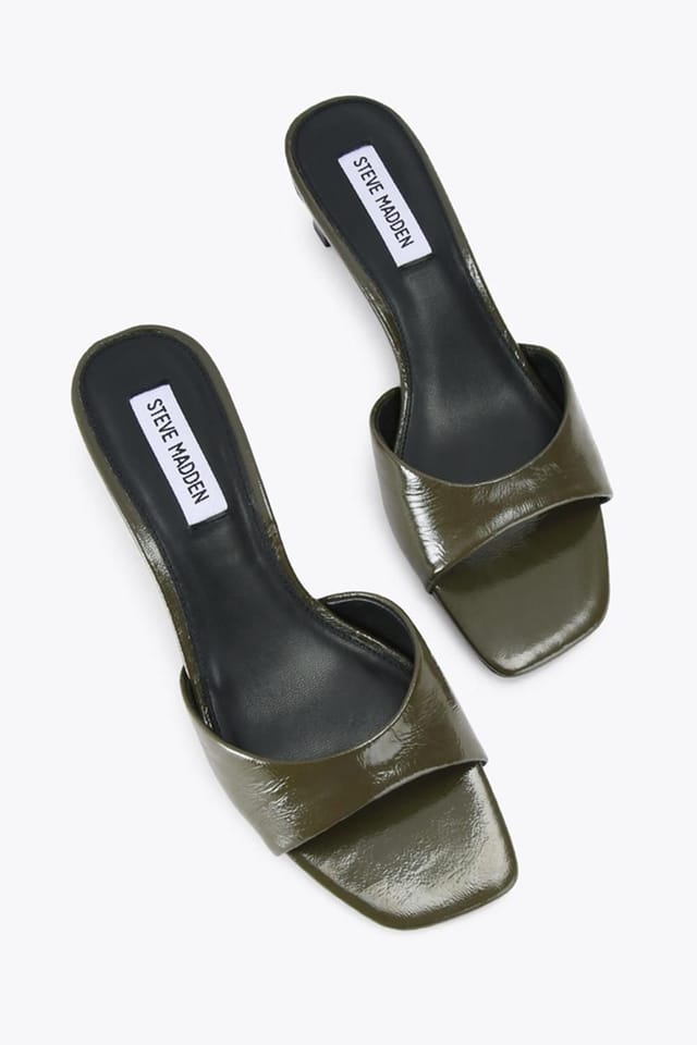 Steve Madden STEVE MADDEN Women's 'Hints Dark Green' Leather Heels in Dark Green - 2