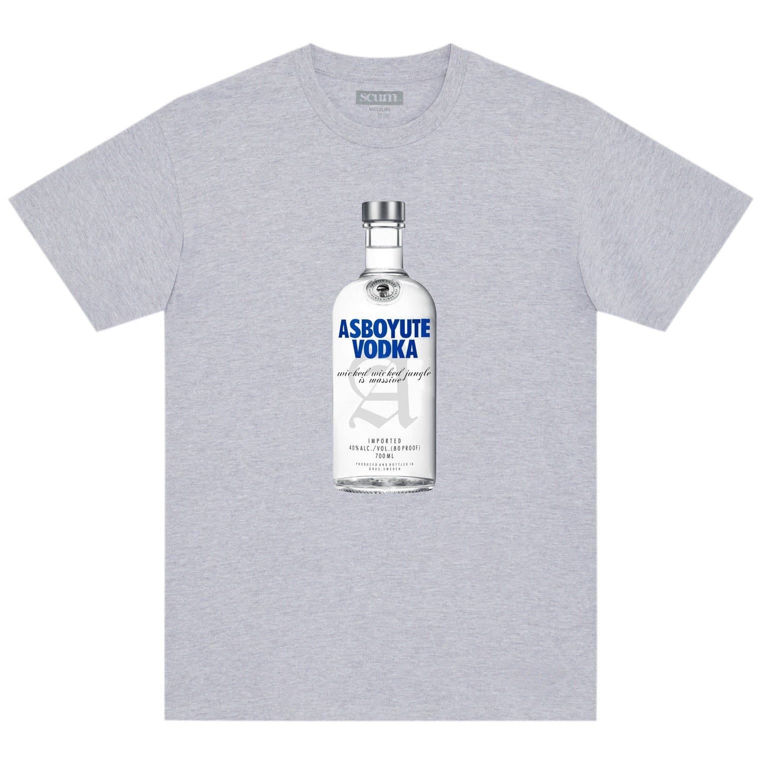 Scum Scum Men's Asbo-Yute Vodka T-Shirt in Grey