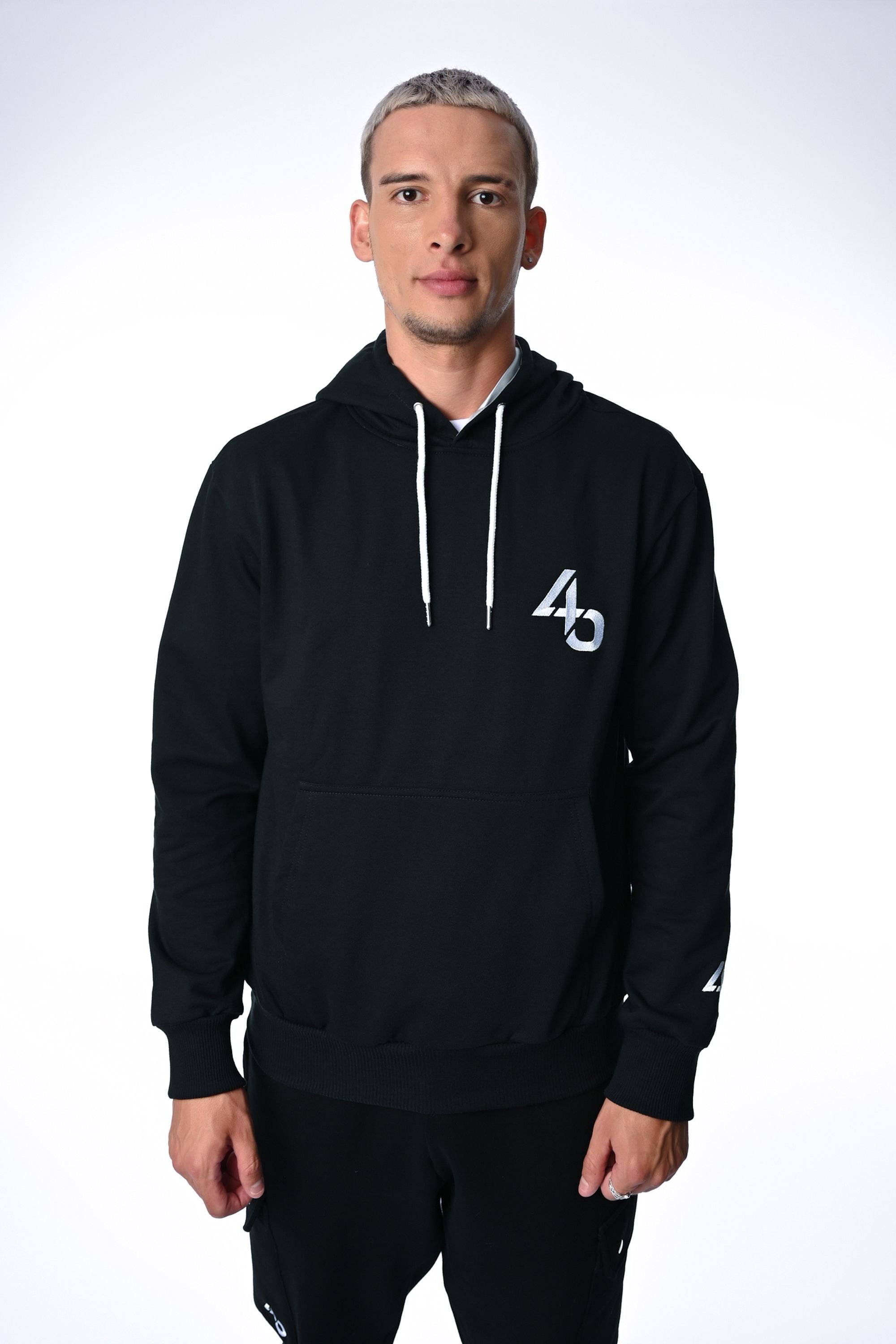 4 The Bants 4 The Bants Men's Series 3 Hoodie with Silk Lined Hood in Jet Black - 2