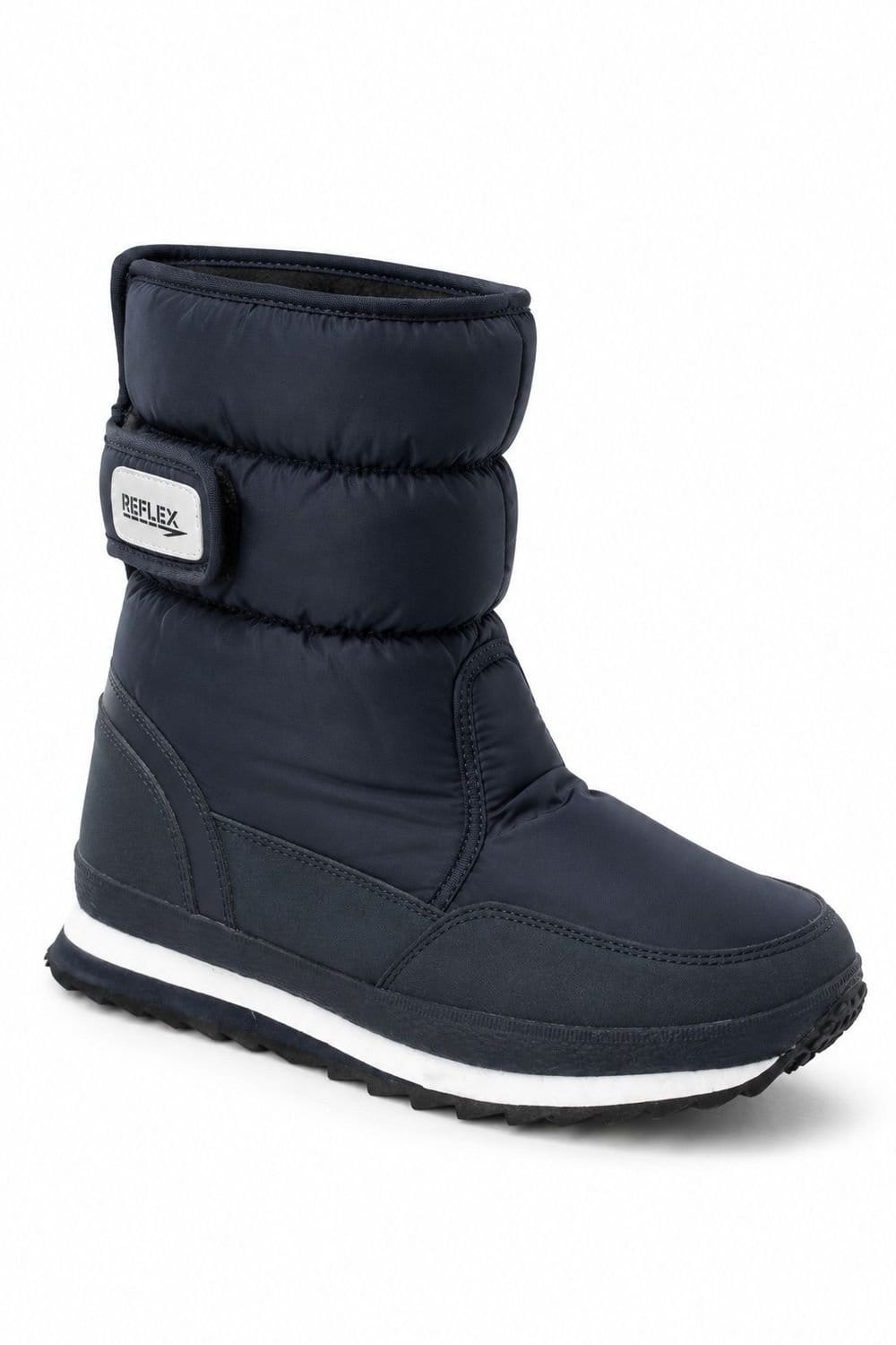 Spot On Spot On Men's Quilted Winter Snow Boots in Dark Blue - 1