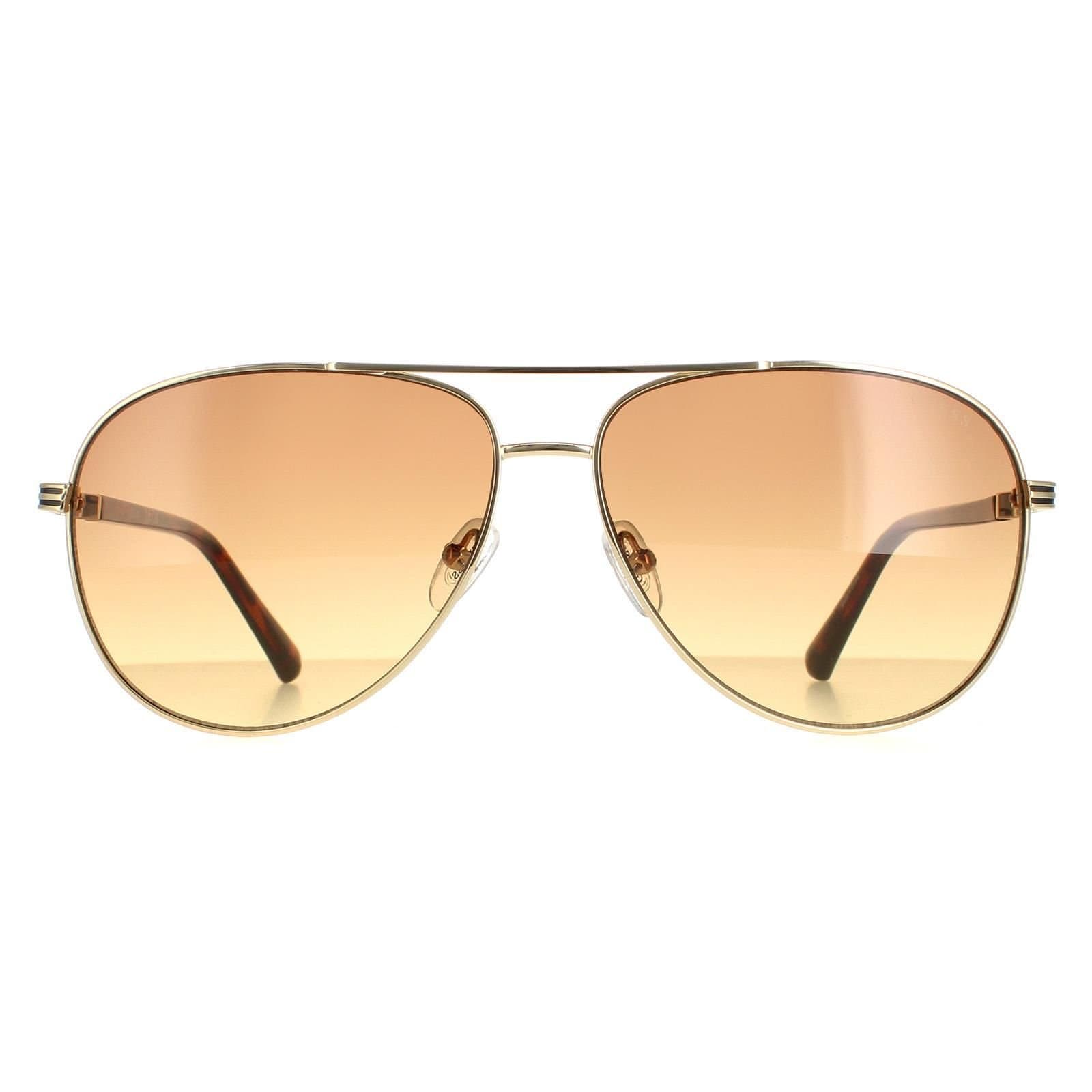 GUESS Guess Men's Aviator Gold Brown Gradient GU00043