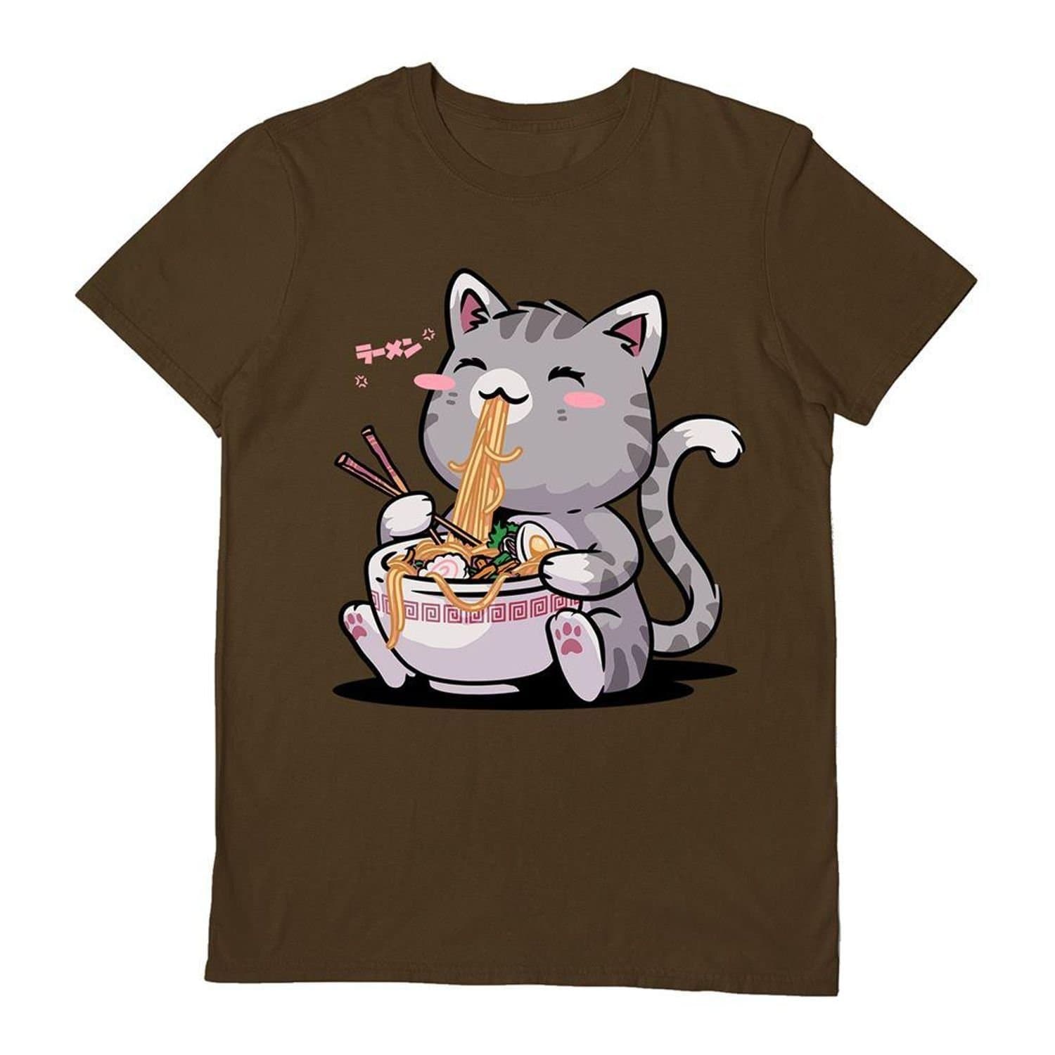Vo Maria Vo Maria Men's Kawaii Neko Cat T-Shirt In Brown