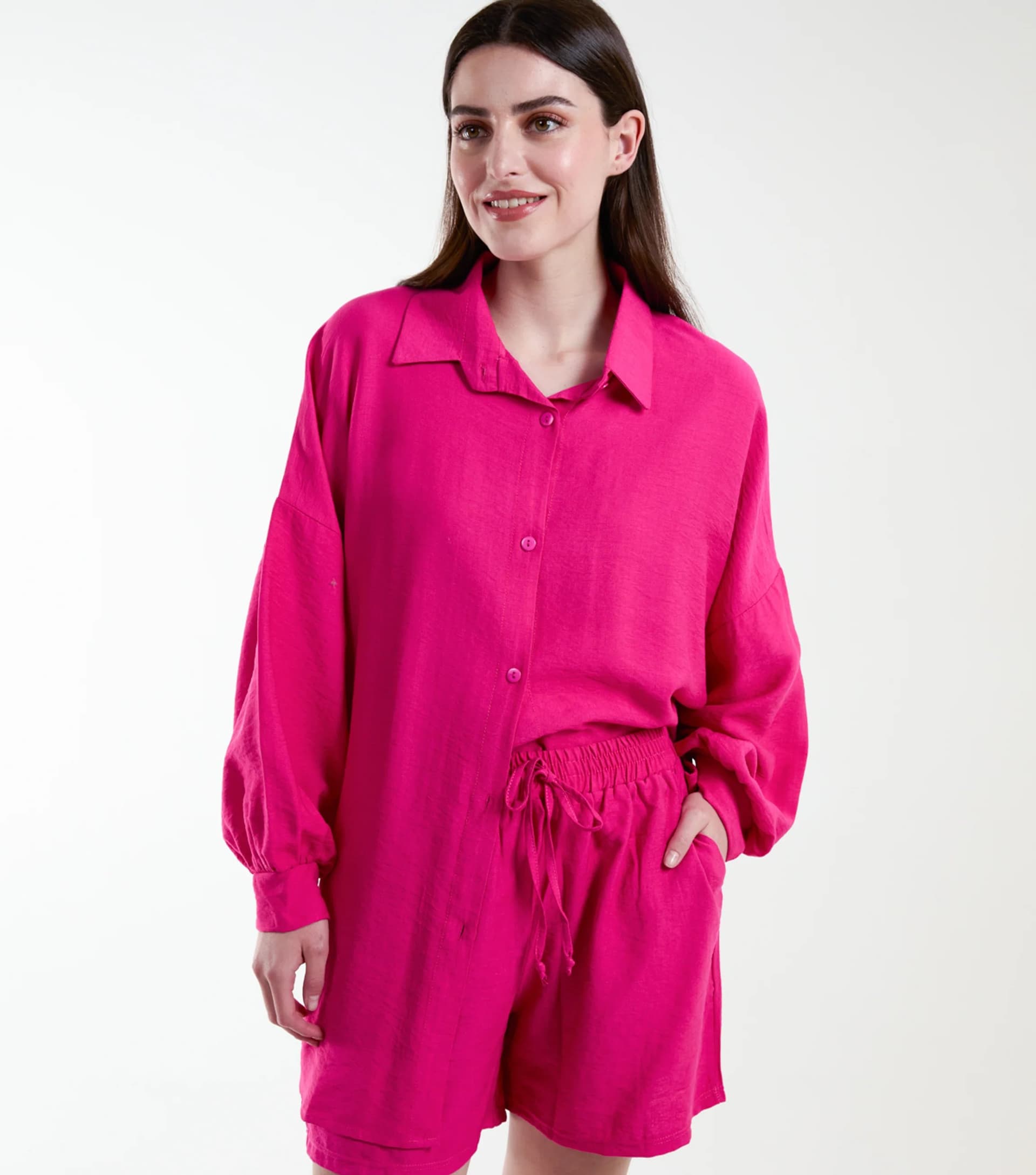 Blue Vanilla Linen Shorts & Shirt Set