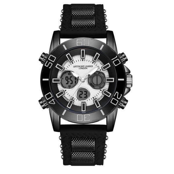 Anthony James Anthony James Men's Hand Assembled Limited Edition Speedster Watch in Black