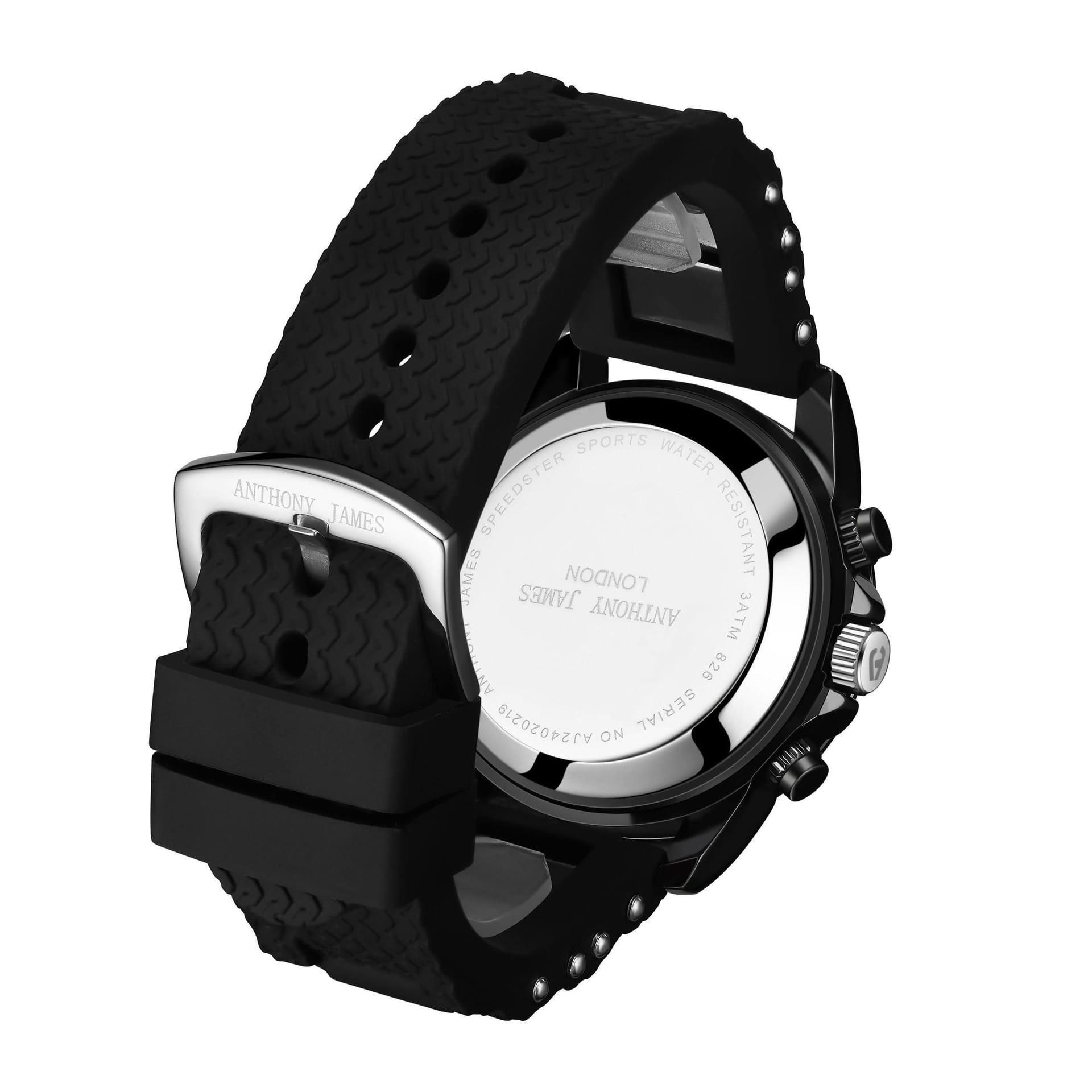Anthony James Anthony James Men's Hand Assembled Limited Edition Speedster Watch in Black - 4