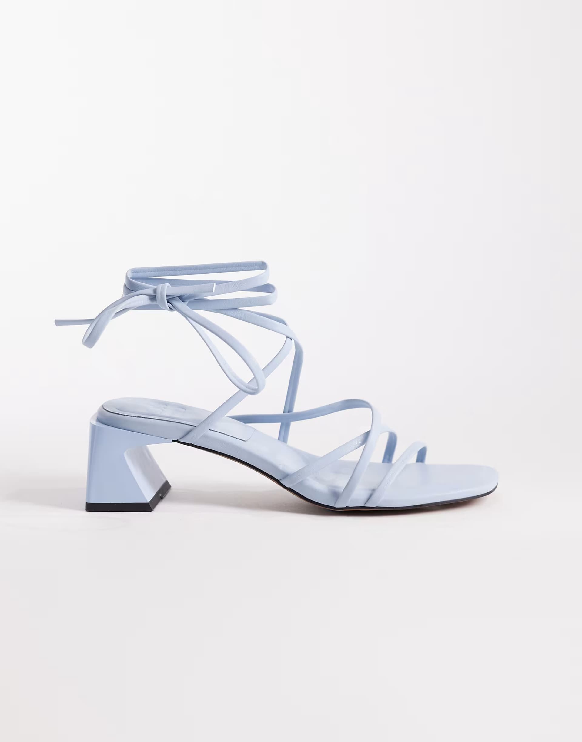 ASOS ASOS Pale Blue Strappy Block Heel Sandals
