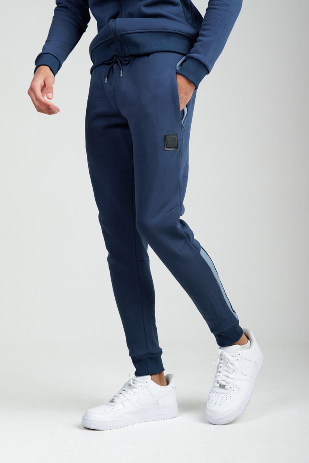 Foray Foray Navy Cotton Rich Fleece Joggers