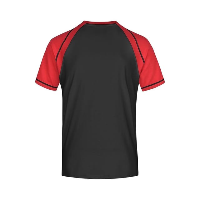 James and Nicholson James and Nicholson Men's Contrast Raglan T-Shirt in Black - 2