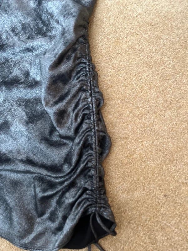 Topshop Metallic grey mini dress