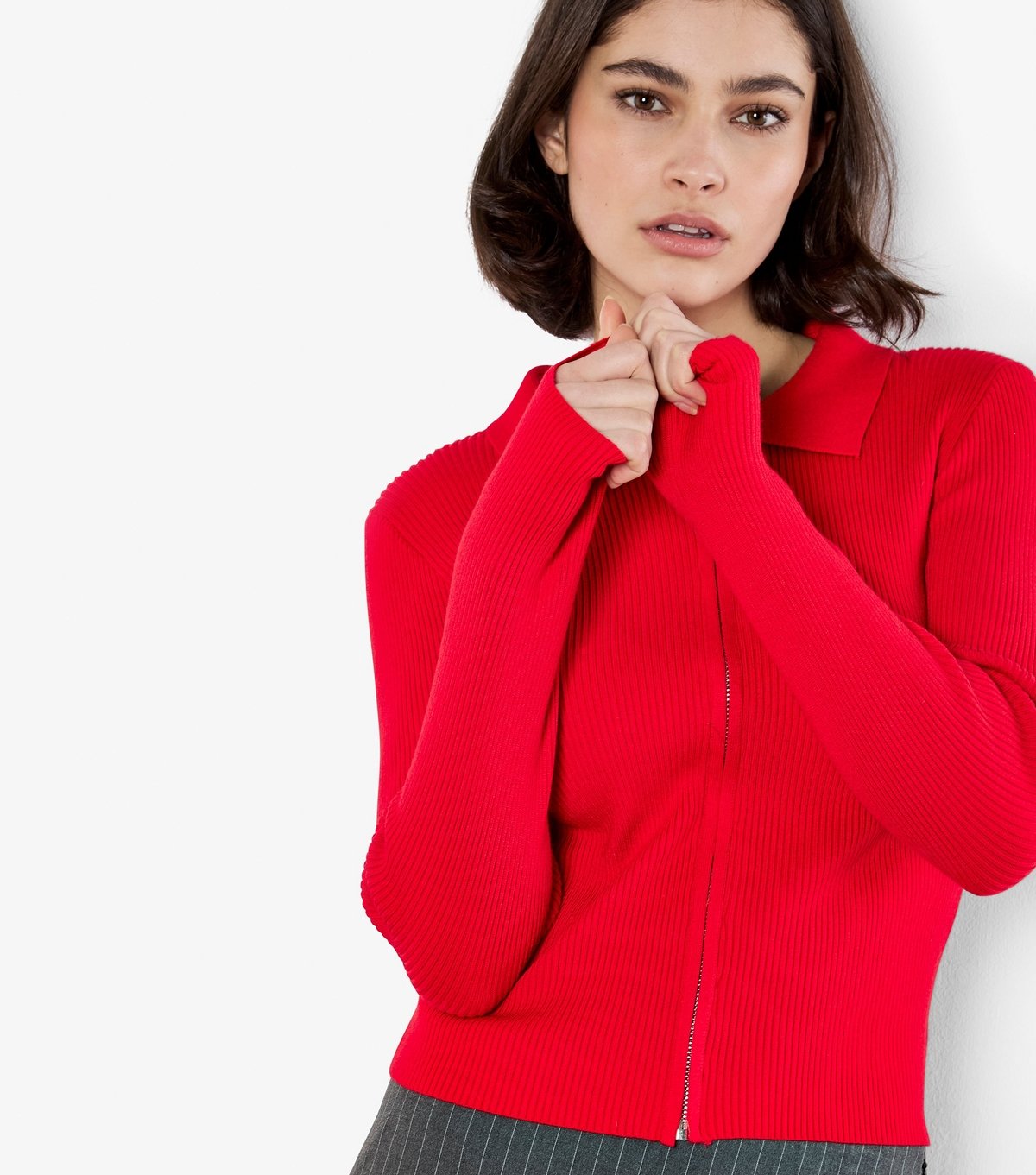 Apricot Women's Red Zip Through Cardigan Apricot New Look - 4