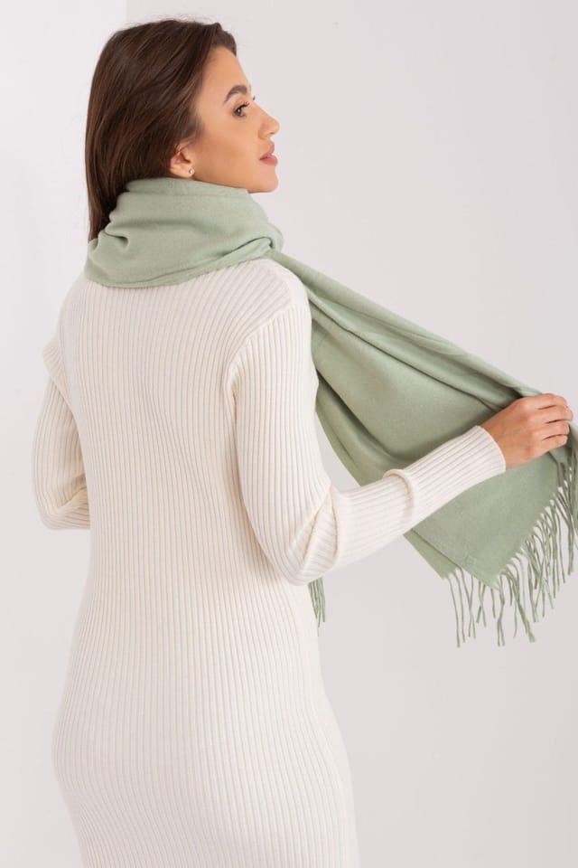 Love Lace Love Lace Women's Warm Long Scarf Green with Decorative Tassels for Winter - 3