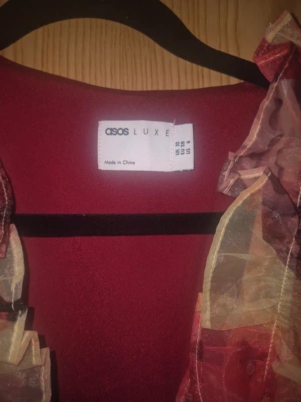 ASOS Luxe ruffle skater dress