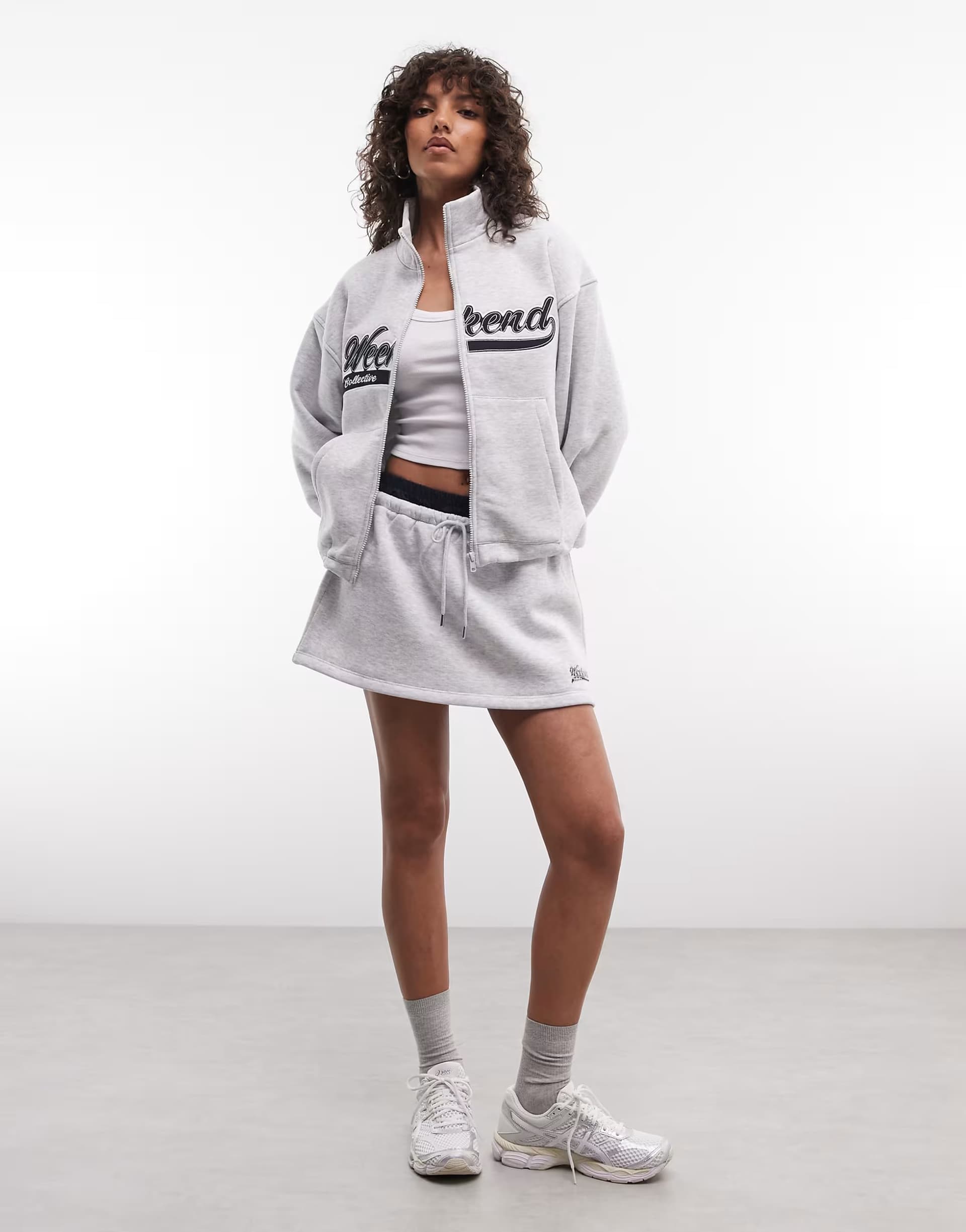 ASOS Weekend Collective co-ord skirt zip through co ord