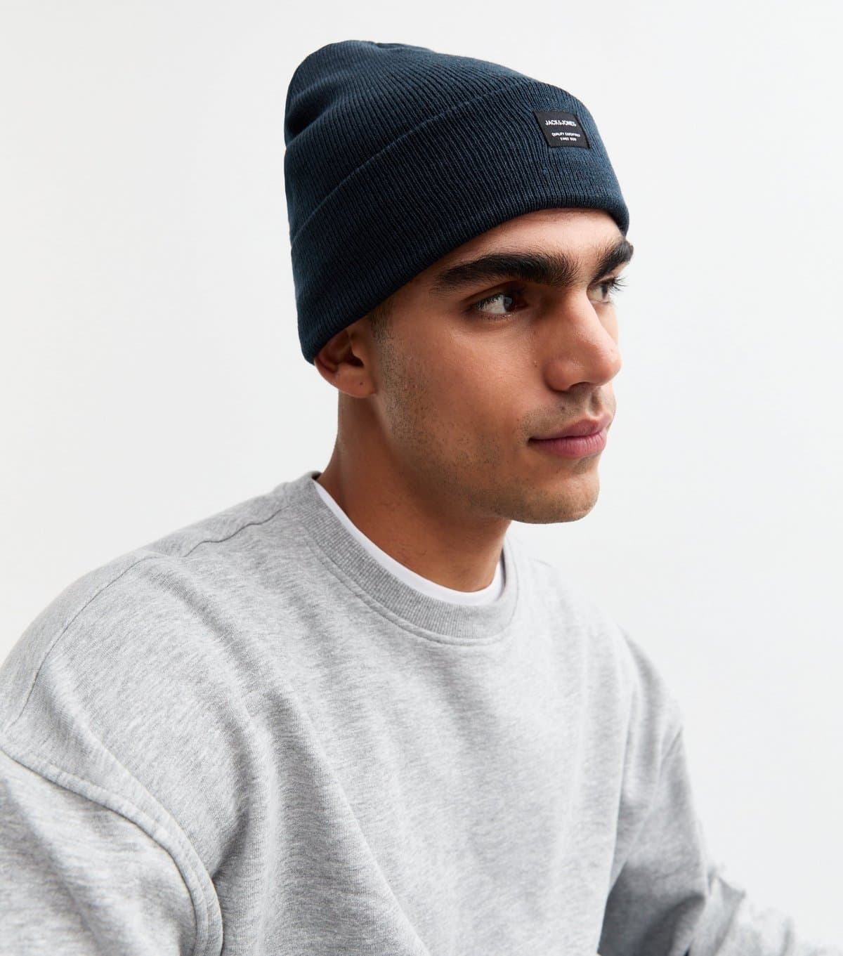 jack & jones Men's Navy Knit Beanie Hat Jack & Jones New Look