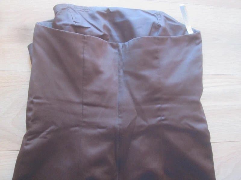 Forever Yours Forever Yours 10 - 12 Brown satin sparkle strapless evening ball prom gown dress Great condition