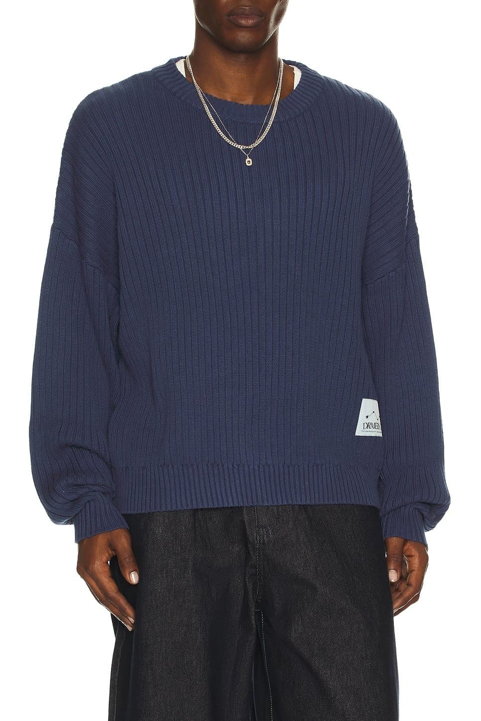 revolve Revolve Ribbed Knit Sweater in Navy