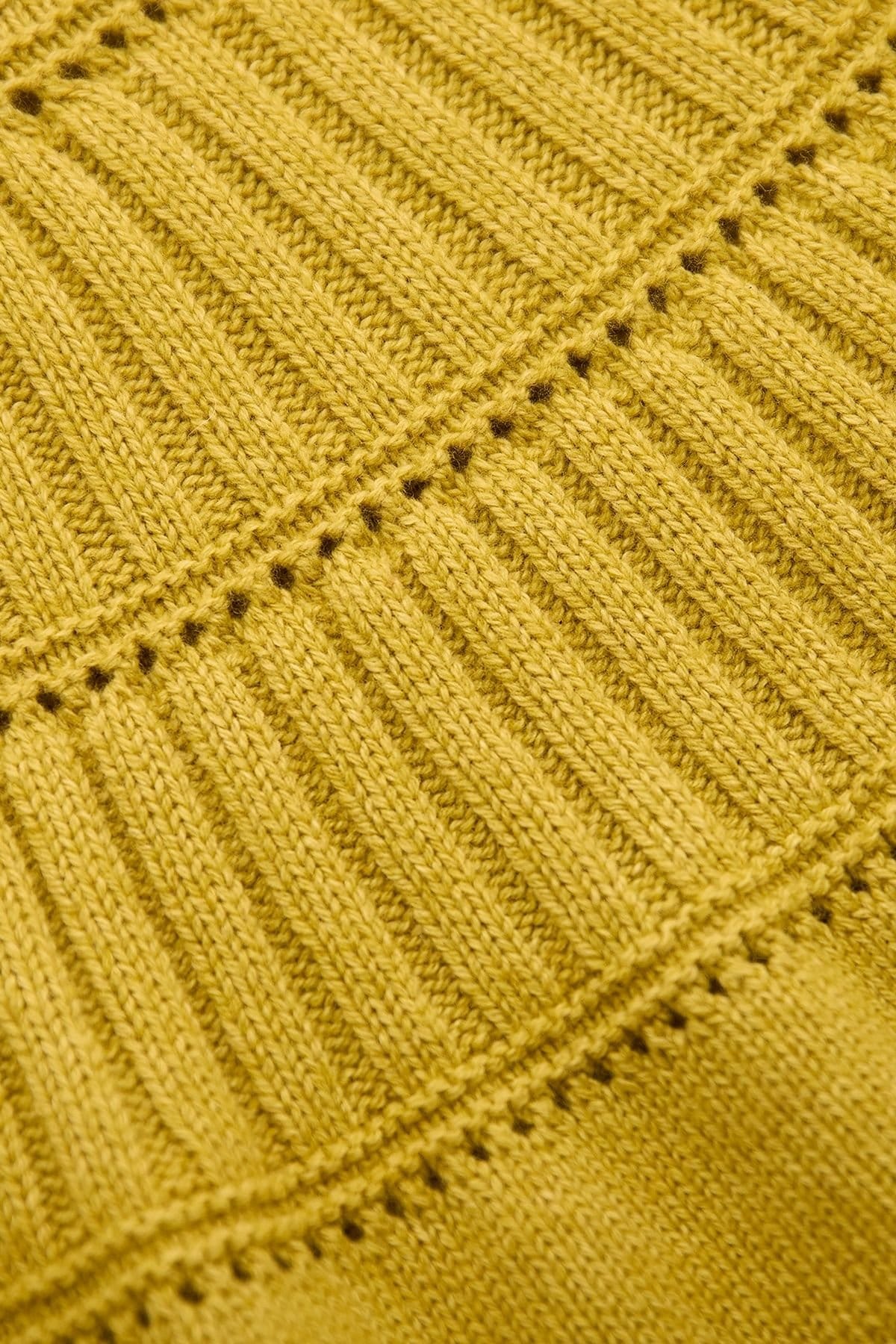 Celtic & Co Celtic & Co Women's Textured Yoke Sweater in Mustard - 4