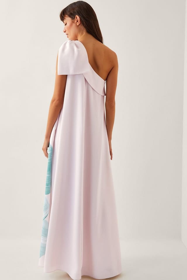 Monsoon Monsoon Women's Dinah Bow One Shoulder Maxi Dress Ivory - 3