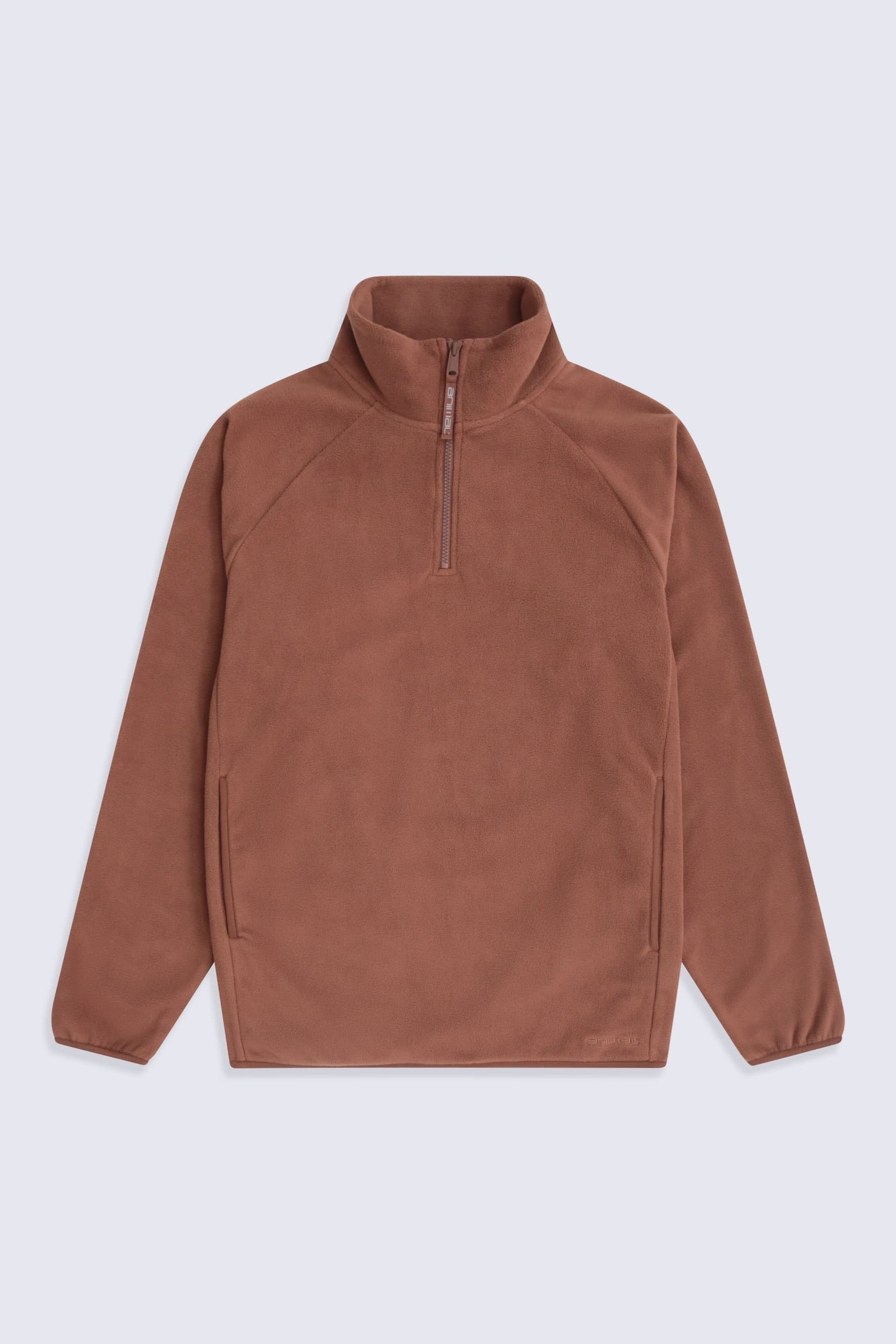 Animal Animal Men's 'Stockholm' Half Zip Breathable Soft Warm & Cosy Snug Fit Fleece in Terracotta