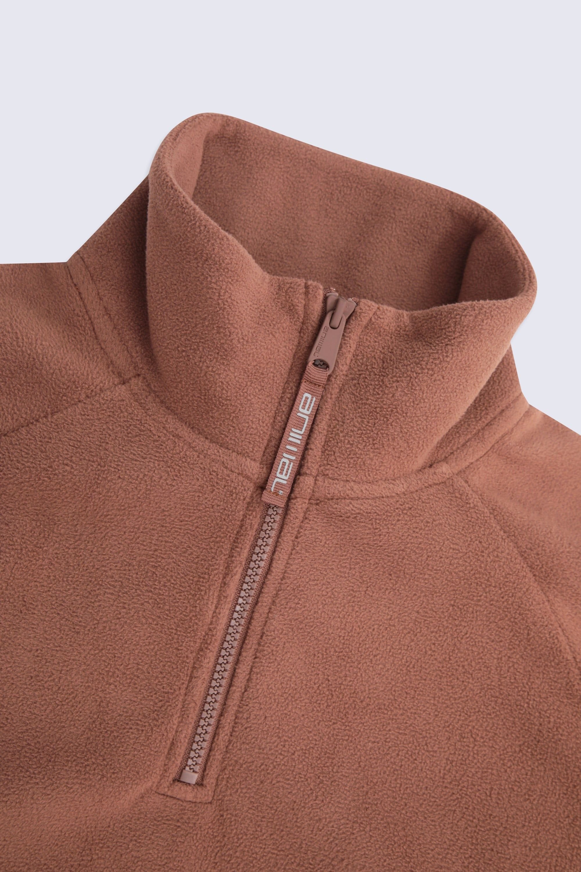 Animal Animal Men's 'Stockholm' Half Zip Breathable Soft Warm & Cosy Snug Fit Fleece in Terracotta - 3