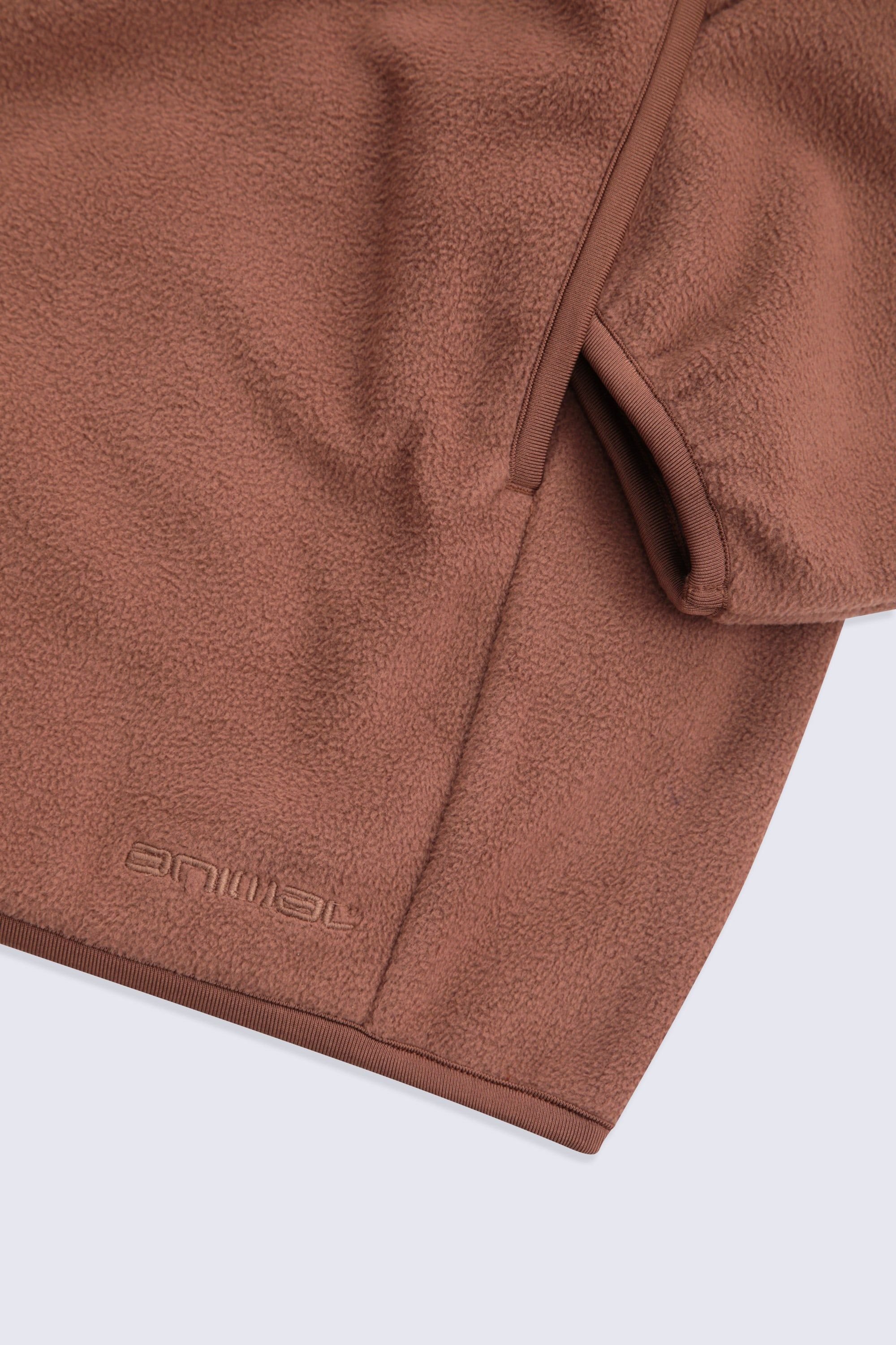 Animal Animal Men's 'Stockholm' Half Zip Breathable Soft Warm & Cosy Snug Fit Fleece in Terracotta - 4
