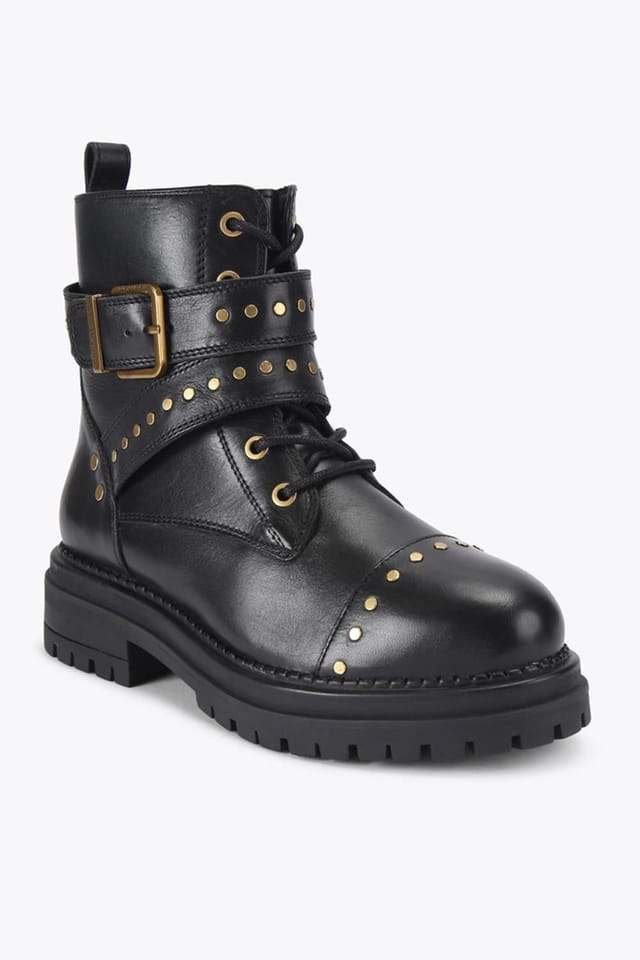 Kurt Geiger London Kurt Geiger London Women's 'Buckle Stud Ankle Boot' Leather Boots in Black - 2