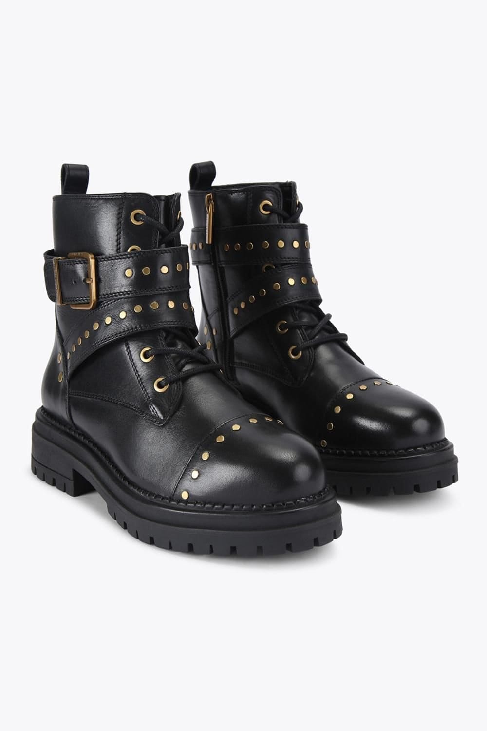 Kurt Geiger London Kurt Geiger London Women's 'Buckle Stud Ankle Boot' Leather Boots in Black - 4