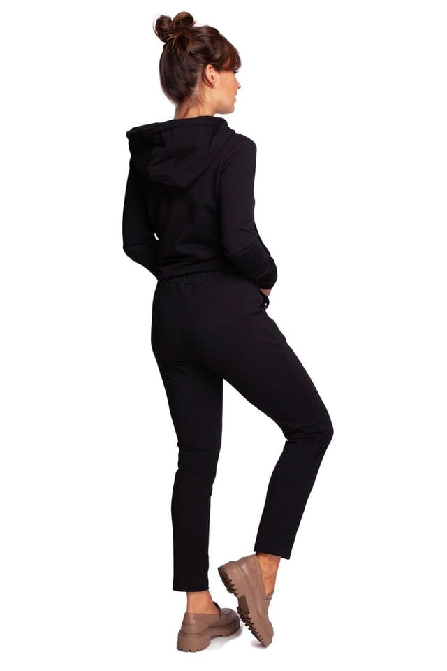 Love Lace Love Lace Women's Knit Straight Pants with Grommet Pockets in Black - 2
