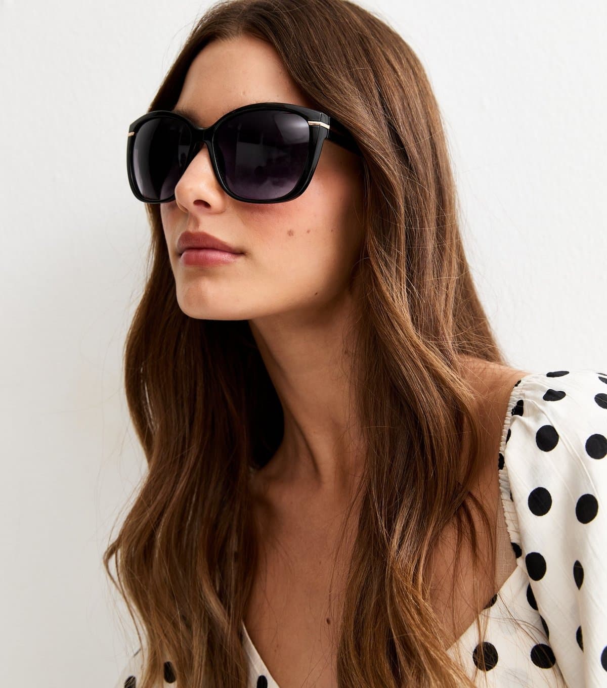 New Look Black Round Sunglasses New Look