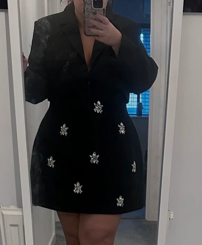 ASOS Asos luxe structured tailored embellished dress