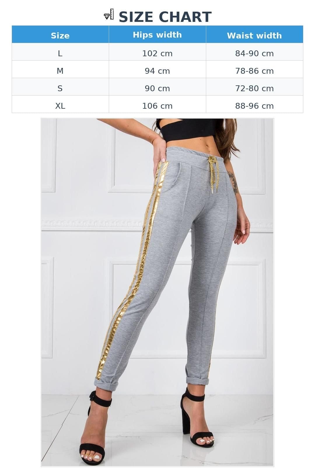 Love Lace Love Lace Women's Contrast Stripe Sweatpants Elastic Waist Trousers in Grey - 4