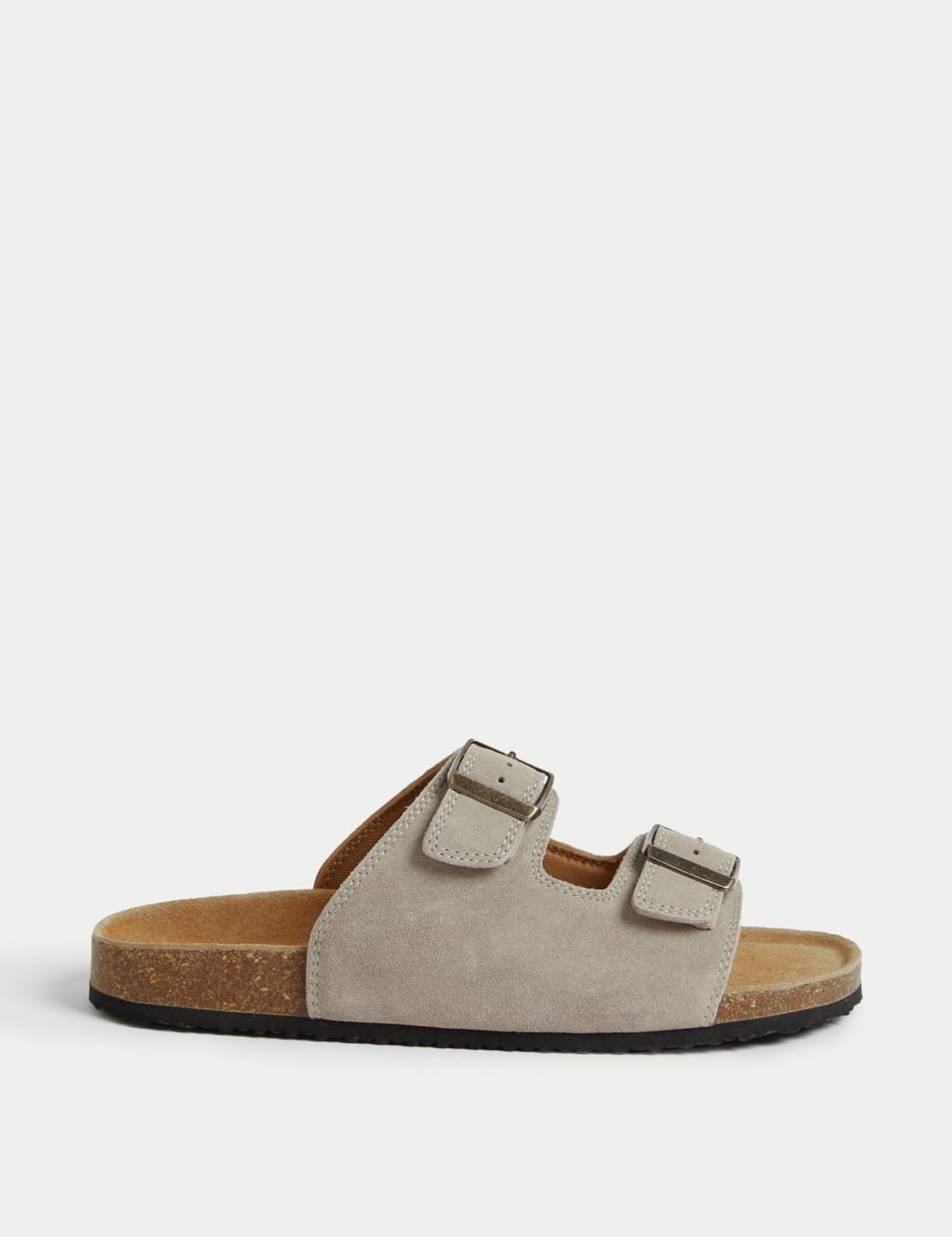 Marks & Spencer M&S Suede Slip-On Corkbed Sandals Sand - 1