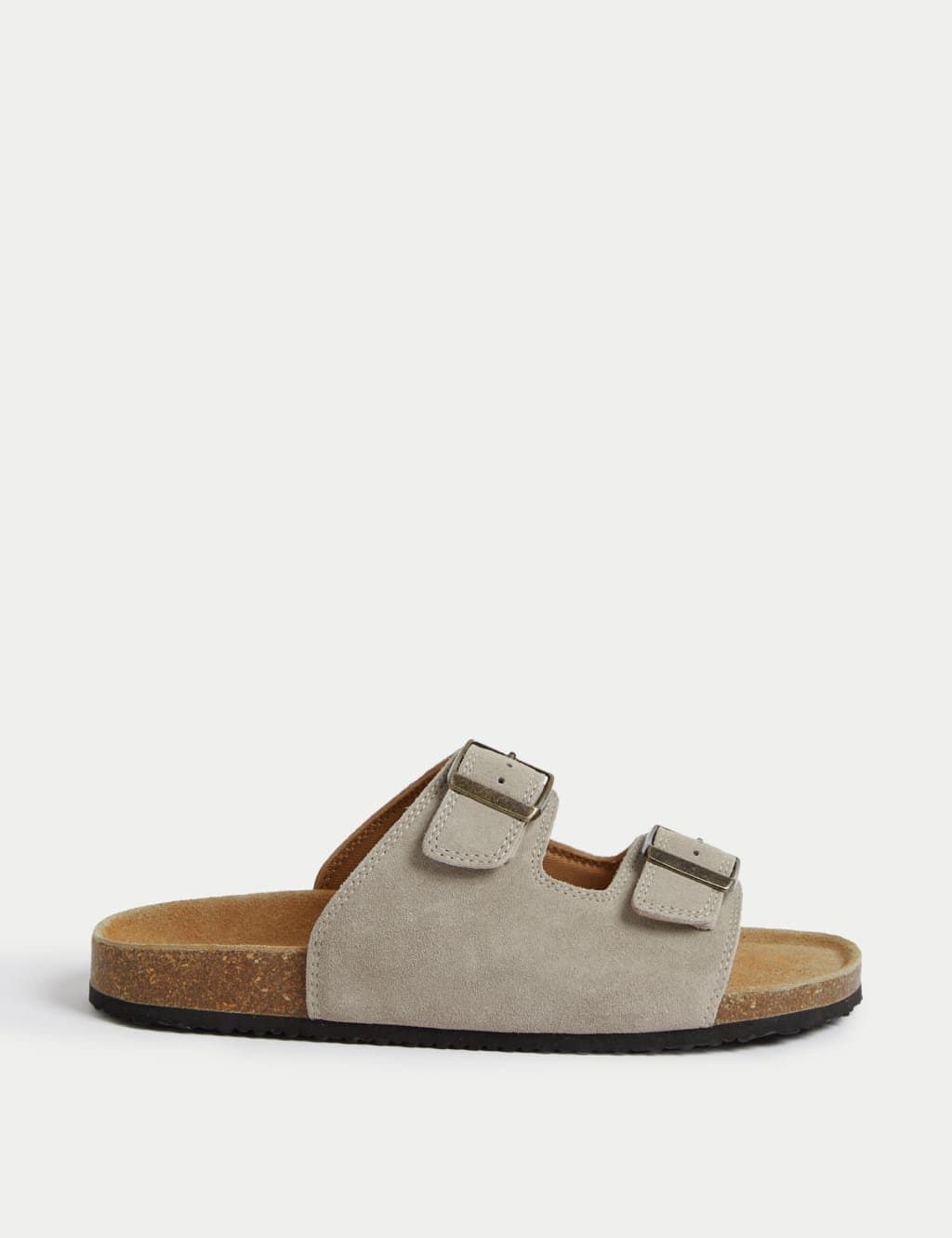 Marks & Spencer M&S Suede Slip-On Corkbed Sandals Sand