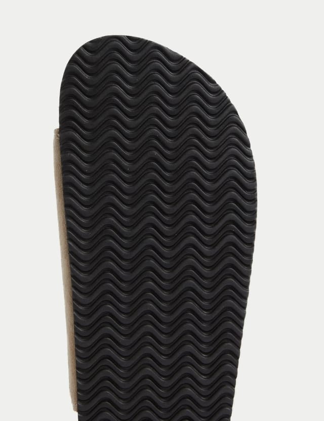 Marks & Spencer M&S Suede Slip-On Corkbed Sandals Sand - 3