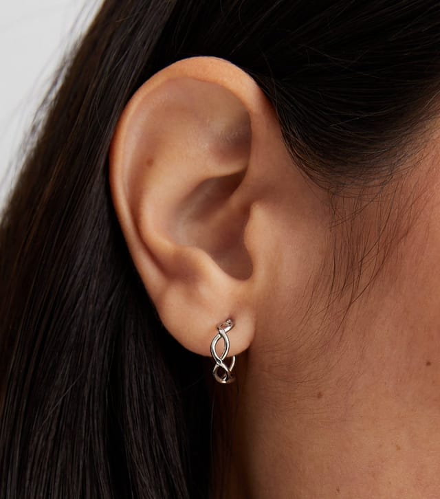 New Look Pack Of 3 Silver Tone Mini Twist Hoop Earrings New Look - 2