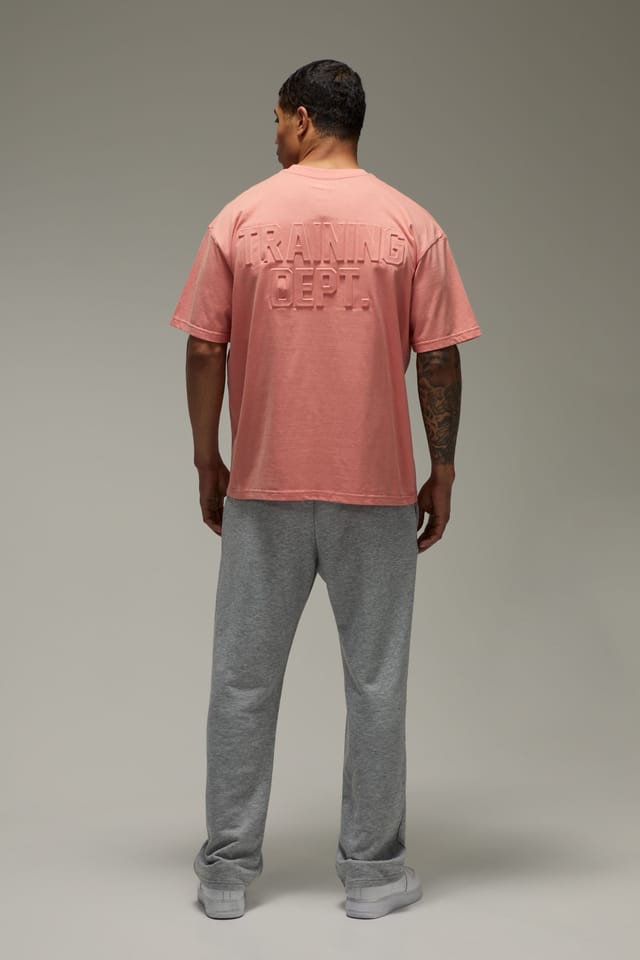 Training Dept. Training Dept. Men's Training Dept Oversized Embossed T-shirt in Pink - 2