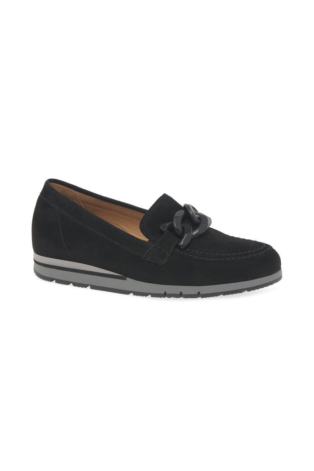 Gabor Gabor Women's 'Bea' Wedge Loafers in Jet Black - 4