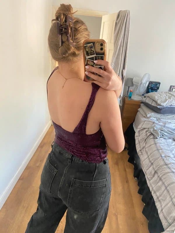 Bershka Sequin top