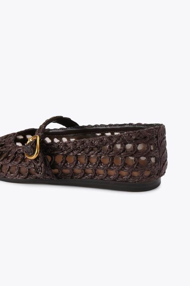 Steve Madden STEVE MADDEN Women's 'Melody Brown Raffia' Flats - 3