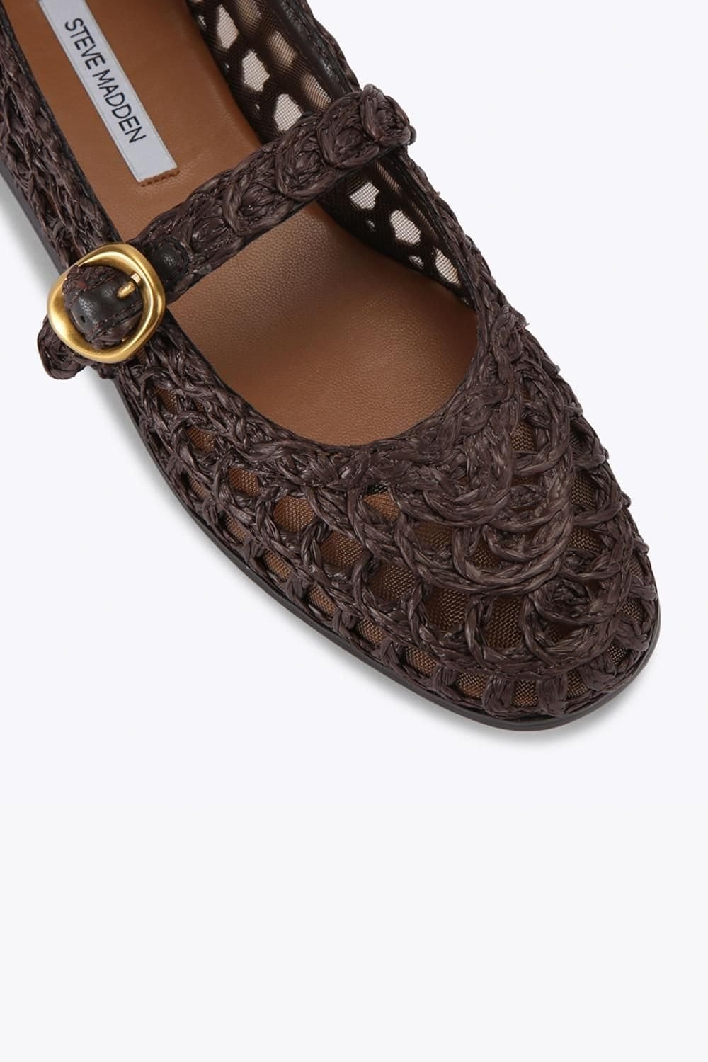 Steve Madden STEVE MADDEN Women's 'Melody Brown Raffia' Flats - 4