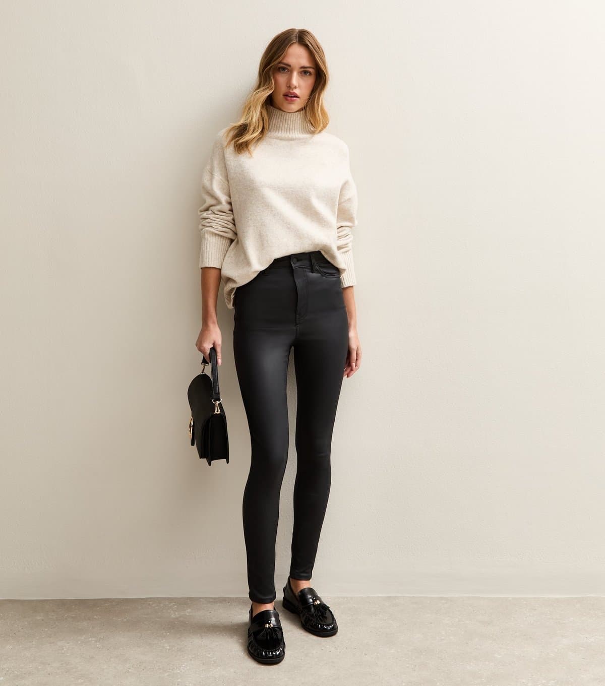 New Look Women's Black Coated Lift & Shape Jenna Jeans New Look