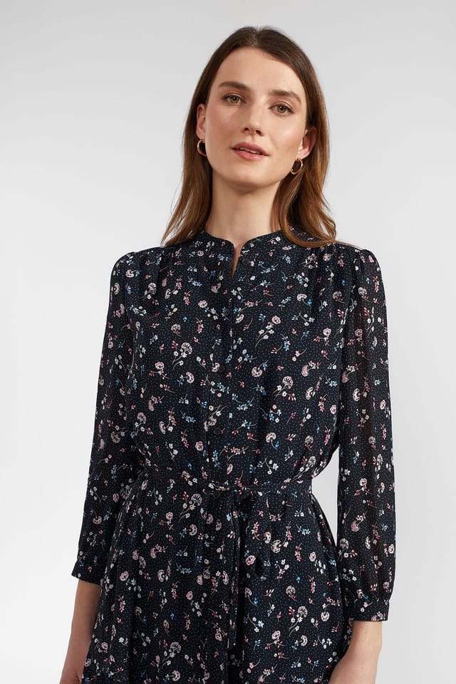 Hobbs London Hobbs London Women's Pearl Dress in Dark Navy - 3