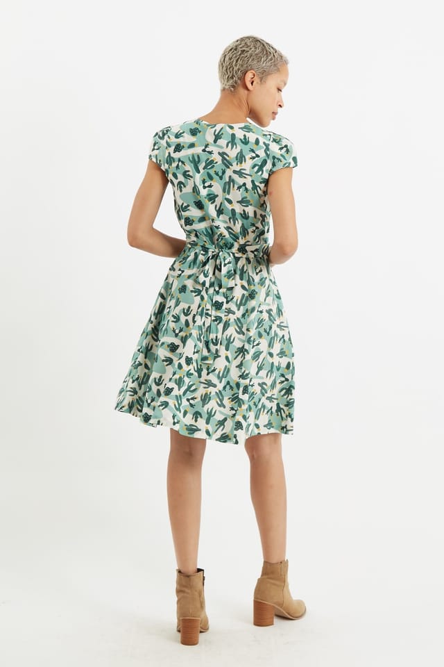 Louche Louche Women's Cathleen Mini Arizona Tea Dress in Green - 2