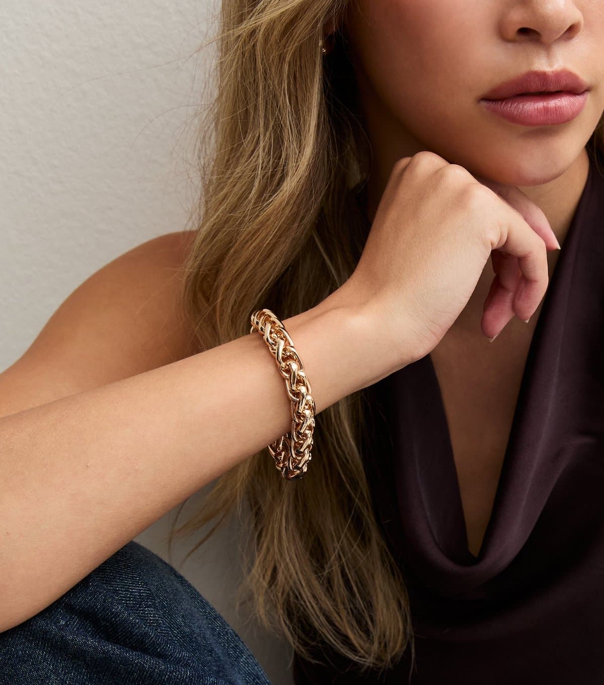New Look Gold-Tone Chunky Chain Bracelet New Look