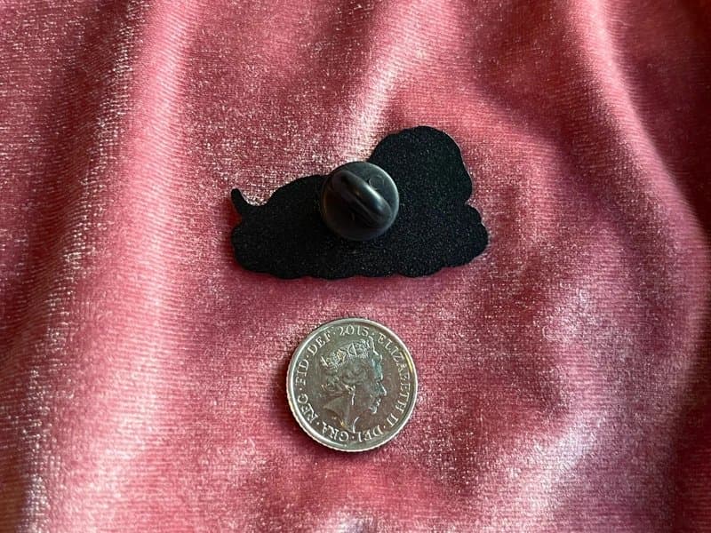 sausage dog Cute Baby Sausage Dog Bedtime Nap Dachshund Collectors Pin Badge