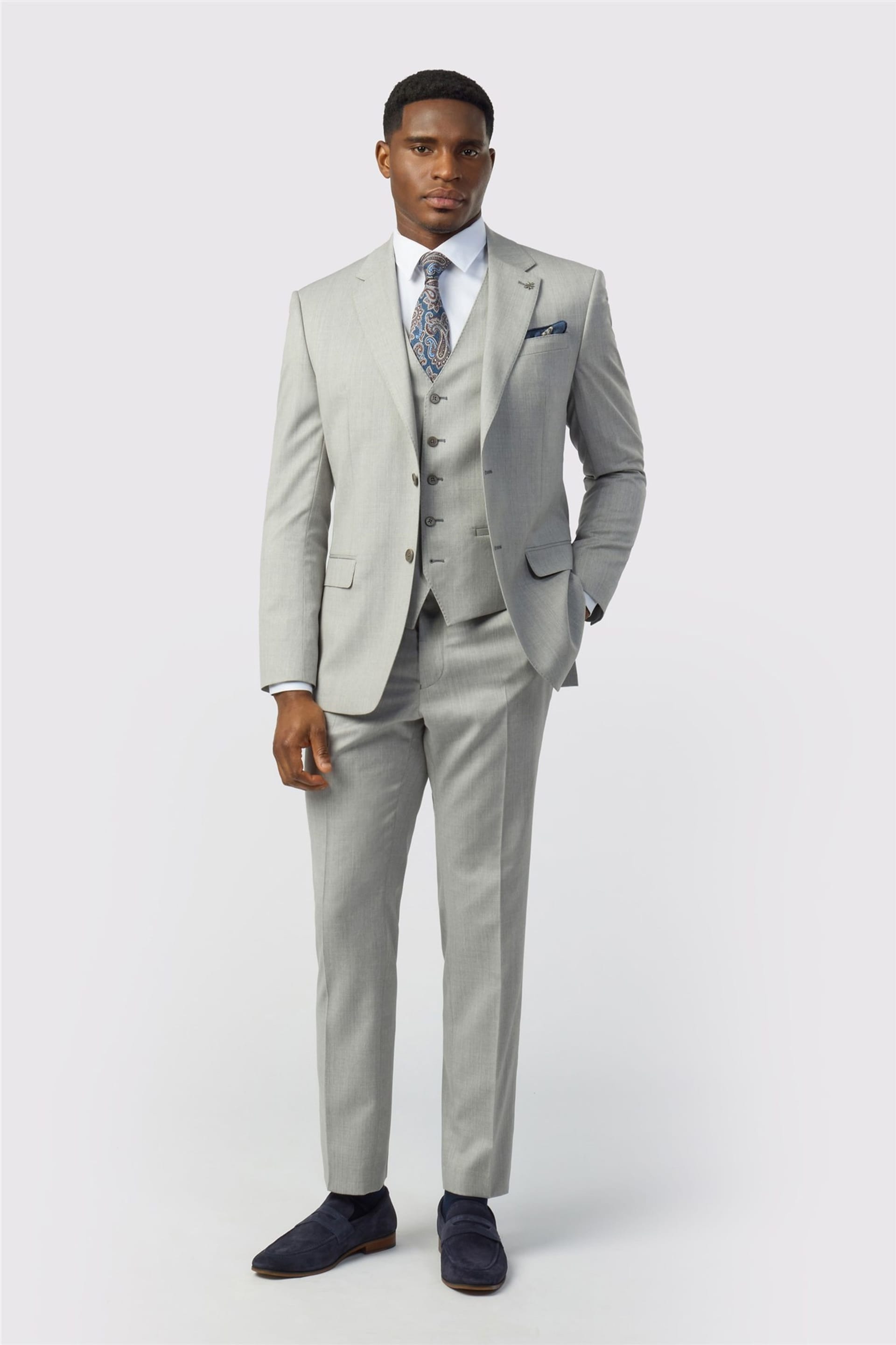 Ted Baker Ted Baker Men's Single Breasted Two Button Tailored Suit Jacket in White - 4
