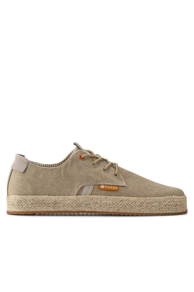 Pavers Pavers Men's Cushioned Lace-Up Shoes in Beige - 2